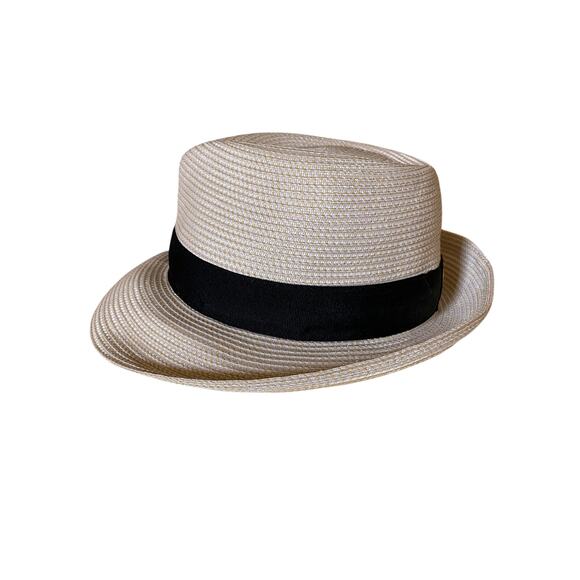 Erica Javits Fedora Straw Hat with Black Band UPF 50+ One Size - Picture 6 of 14
